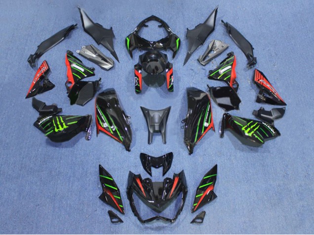 Purchase 2013-2018 Black Red Green Kawasaki Z800 Motorcycle Fairings UK