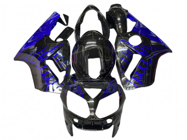 Purchase 2000-2001 Glossy Black Blue Flame Kawasaki ZX12R Motorcycle Fairings UK