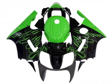 Purchase 2000-2001 Glossy Black Green Flame Kawasaki ZX12R  Motorcycle Fairings UK