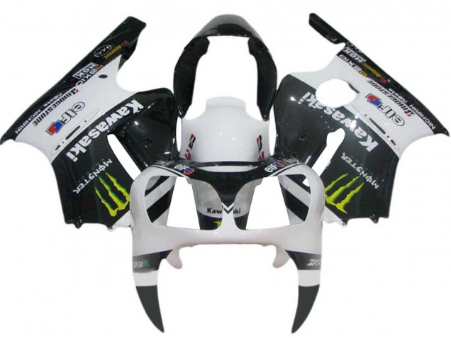 Purchase 2000-2001 White Black Yellow Elf Monster Kawasaki ZX12R Motorcycle Fairings UK