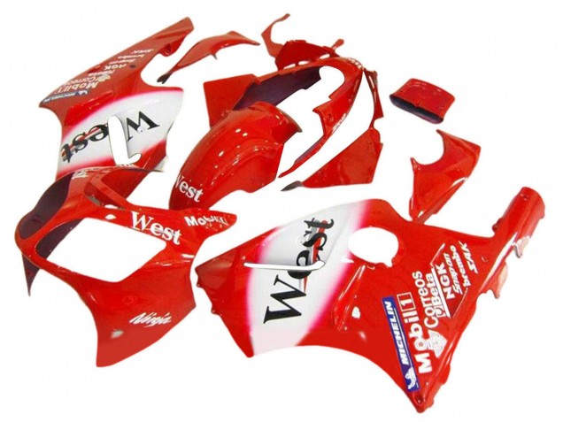 Purchase 2000-2001 Red White Black West Kawasaki ZX12R Motorcycle Fairings UK