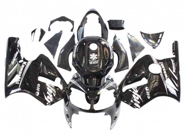 Purchase 2000-2001 Glossy Black White Elf Snow Kawasaki ZX12R Motorcycle Fairings UK