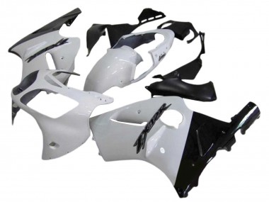 Purchase 2000-2001 White Glossy Black Kawasaki ZX12R Motorcycle Fairings UK