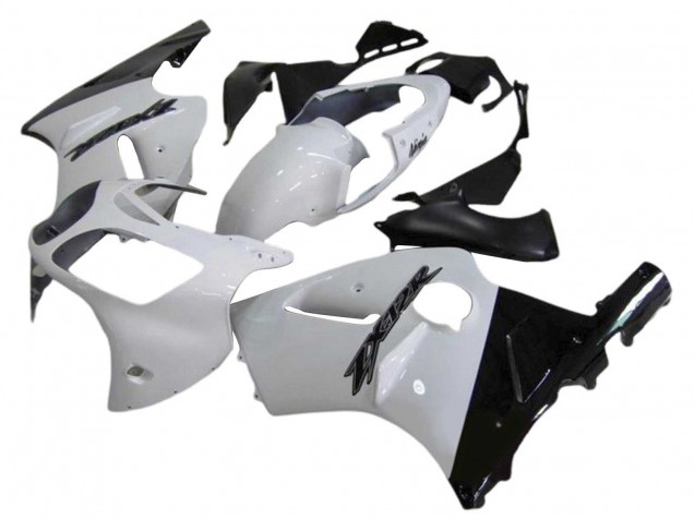 Purchase 2000-2001 White Glossy Black Kawasaki ZX12R Motorcycle Fairings UK