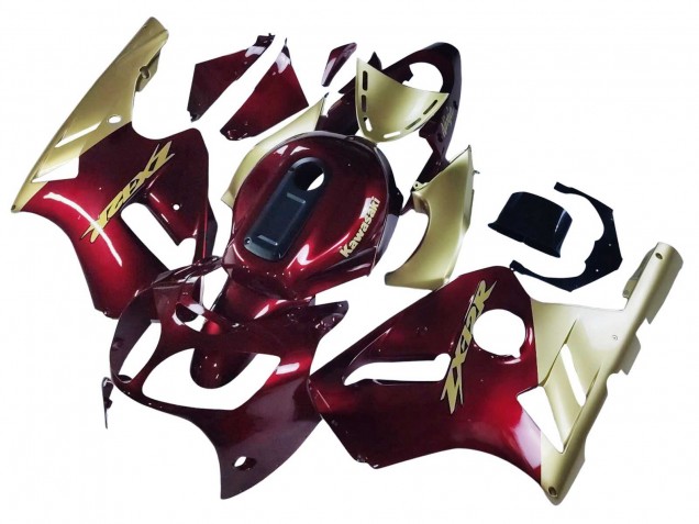 Purchase 2000-2001 Red Gold Kawasaki ZX12R Motorcycle Fairings UK