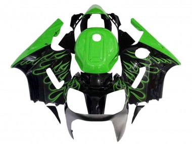 Purchase 2002-2006 Glossy Black Green Flame Kawasaki ZX12R Motorcycle Fairings UK