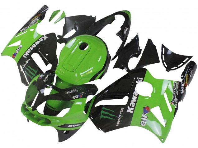Purchase 2002-2006 Green Glossy Black Elf Touch4 Monster Kawasaki ZX12R Motorcycle Fairing UK