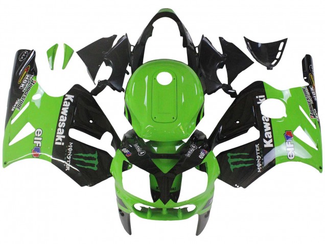 Purchase 2002-2006 Green Glossy Black Elf Touch4 Monster Kawasaki ZX12R Motorcycle Fairing UK
