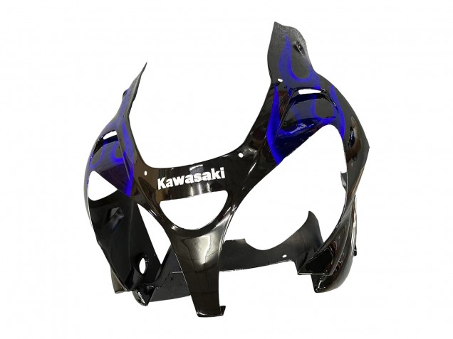 Purchase 2000-2001 Glossy Black Blue Flame White Kawasaki ZX9R Motorcycle Fairings UK