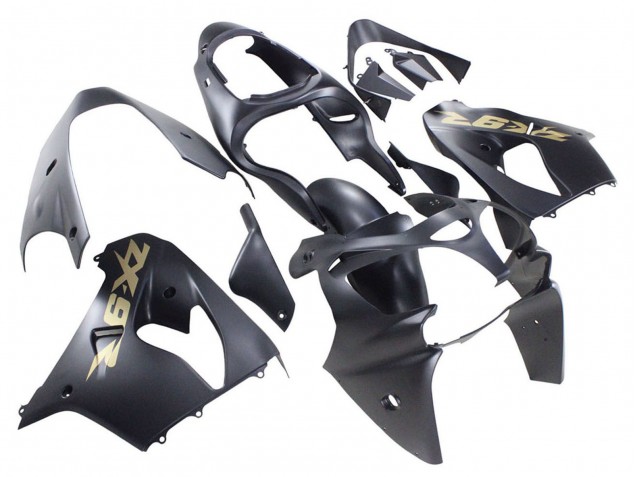 Purchase 2000-2001 Matte Black Gold Kawasaki ZX9R Motorcycle Fairings UK