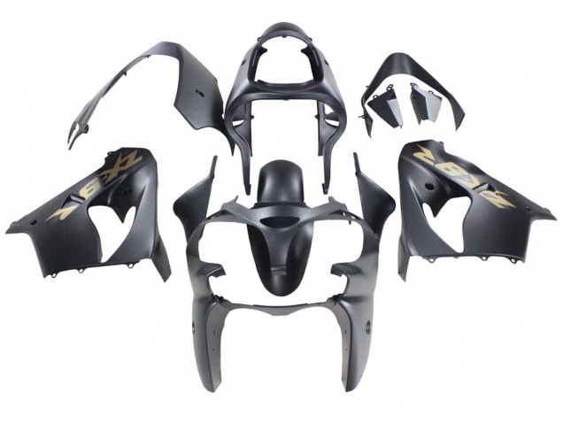 Purchase 2000-2001 Matte Black Gold Kawasaki ZX9R Motorcycle Fairings UK