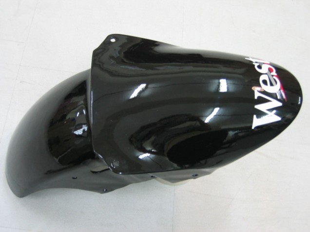 Purchase 2000-2001 Glossy Black White West Kawasaki ZX9R Motorcycle Fairings UK