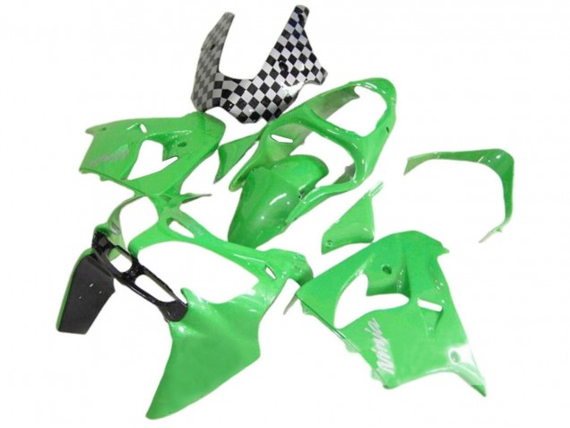 Purchase 2000-2001 Green Black White Ninja Kawasaki ZX9R Motorcycle Fairings UK