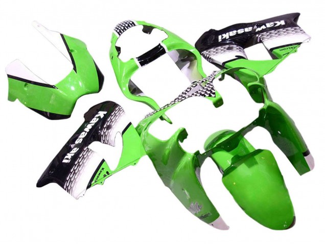 Purchase 2000-2001 Green White Black Kawasaki ZX9R Motorcycle Fairings UK