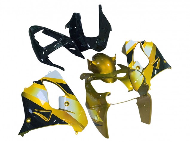 Purchase 2000-2001 Gold White Black Kawasaki ZX9R Motorcycle Fairings UK