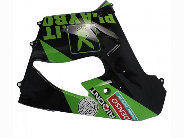 Purchase 2000-2001 Green Black Playboy DENSO Kawasaki ZX9R Motorcycle Fairings UK