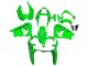 Purchase 2000-2001 Green Kawasaki ZX9R Motorcycle Fairings UK