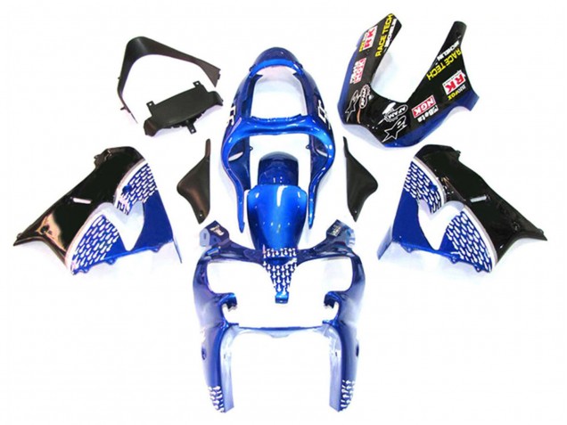 Purchase 2000-2001 Blue White Black Kawasaki ZX9R Motorcycle Fairings UK