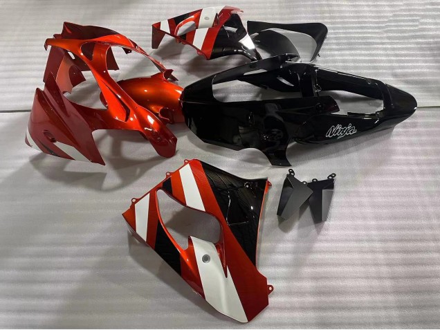 Purchase 2002-2003 Red White Glossy Black Kawasaki ZX9R Motorcycle Fairings UK