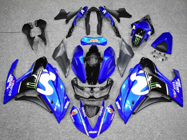 Purchase 2015-2018 Blue Black Green Monster Yamaha YZF R3 Motorcycle Fairings UK