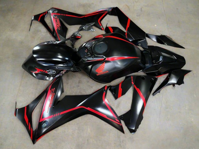 Purchase 2021-2023 Matte Black Red Stripe Honda CBR650R Motorcycle Fairings UK Purchase 2021-2023 Matte Black Red Stripe Honda CBR650R Motorcycle Fairings UK