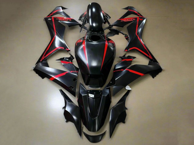 Purchase 2021-2023 Matte Black Red Stripe Honda CBR650R Motorcycle Fairings UK Purchase 2021-2023 Matte Black Red Stripe Honda CBR650R Motorcycle Fairings UK