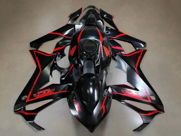 Purchase 2021-2023 Matte Black Red Stripe Honda CBR650R Motorcycle Fairings UK Purchase 2021-2023 Matte Black Red Stripe Honda CBR650R Motorcycle Fairings UK