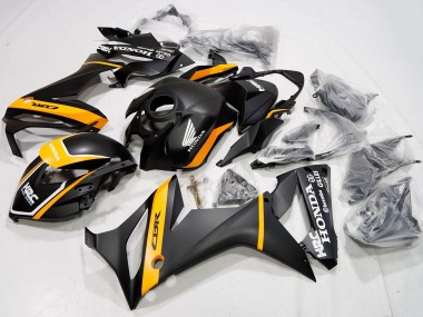Purchase 2021-2023 Matte Black Yellow HRC Honda CBR650R Motorcycle Fairings UK