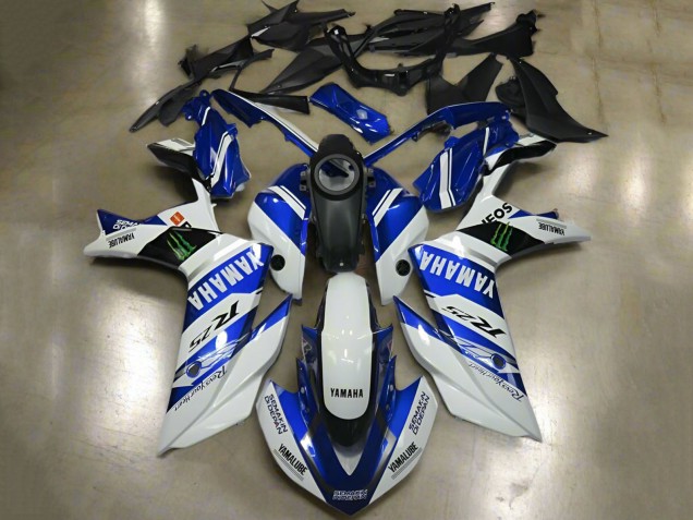 Purchase 2015-2018 White Blue Yamalube ENEOS Monster Yamaha YZF R3/R25 Motorcycle Fairings UK