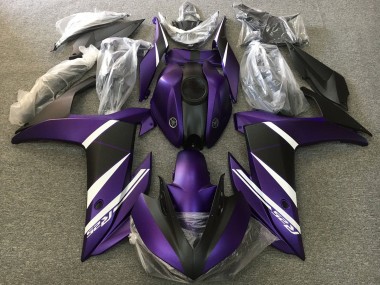 Purchase 2015-2018 Matte Purple Black White Yamaha YZF R3/R25 Motorcycle Fairings UK