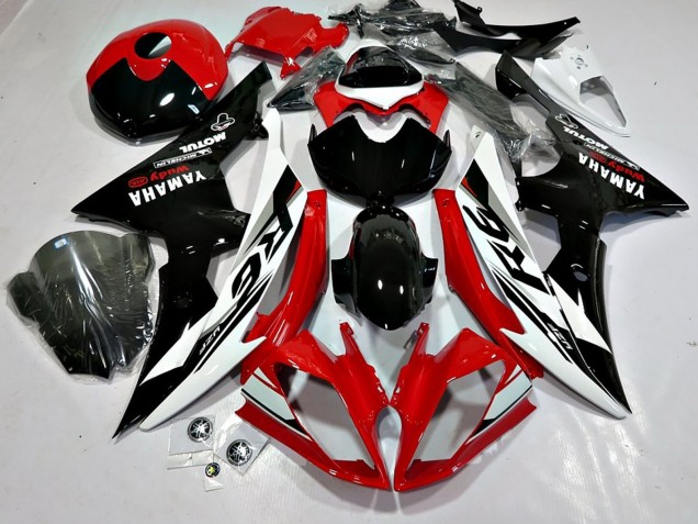 Purchase 2008-2016 White Red Glossy Black Motul Michelin Yamaha YZF 600 R6 Motorcycle Fairings UK