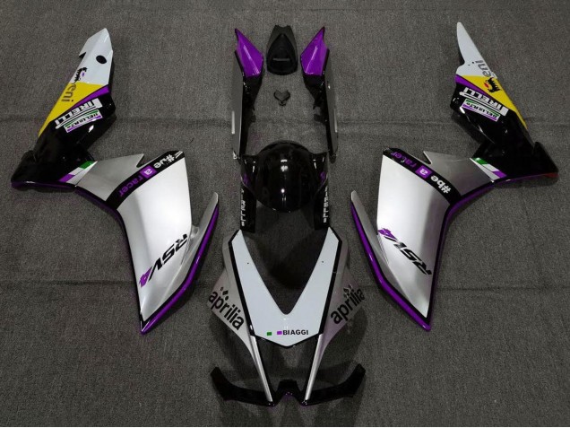 Purchase 2009-2015 Silver Black Purple Yellow Aprilia RSV4 1000 Motorcycle Fairings UK