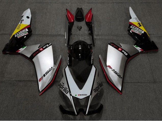 Purchase 2009-2015 Silver Red Black Yellow Aprilia RSV4 1000 Bike Fairings UK