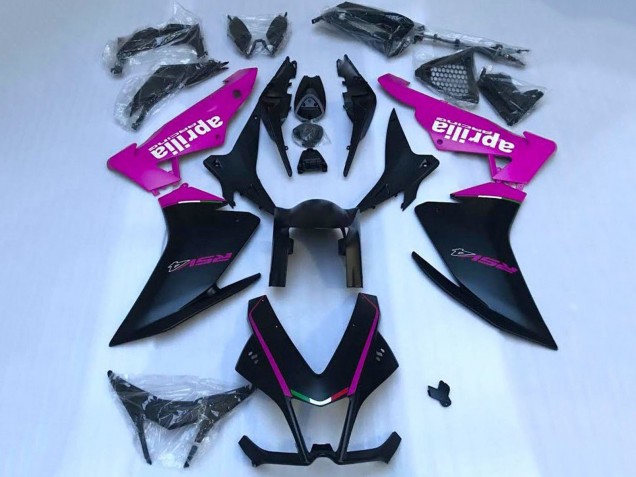 Purchase 2009-2015 Matte Black Pink Aprilia RSV4 1000 Motorcycle Fairings UK