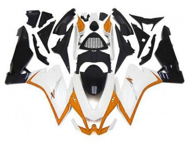 Purchase 2009-2015 White Orange Black Aprilia RSV4 1000 Motorcycle Fairings UK