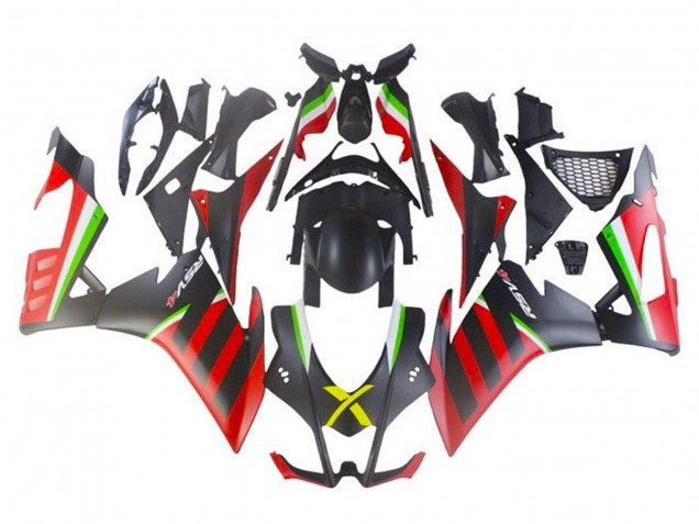 Purchase 2009-2015 Matte Black Red Green Stripe Aprilia RSV4 1000 Motorcycle Fairings UK