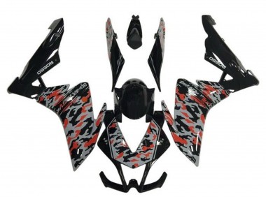 Purchase 2009-2015 Black Grey Red Camouflage Aprilia RSV4 1000 Motorcycle Fairings UK