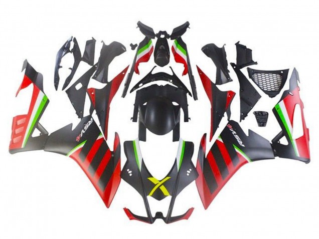 Purchase 2016-2020 Matte Black Red Green Stripe Aprilia RSV4 1000 Motorcycle Fairings UK Purchase 2016-2020 Matte Black Red Green Stripe Aprilia RSV4 1000 Motorcycle Fairings UK