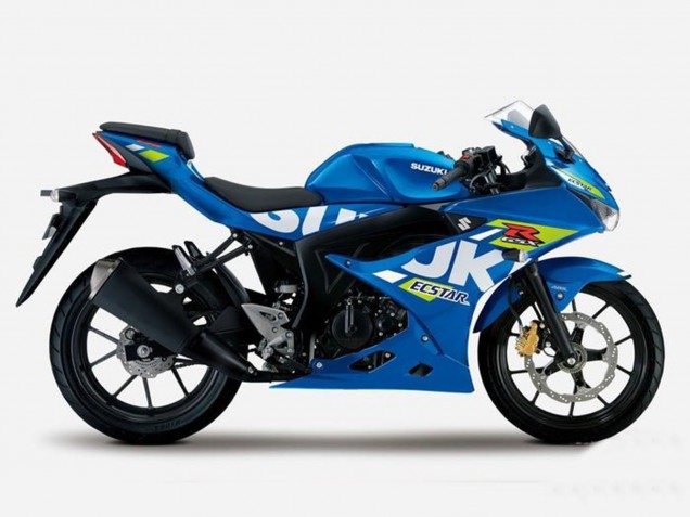 Purchase 2017-2025 Blue Yellow Ecstar Suzuki GSXR125 Motorcycle Fairings UK Purchase 2017-2025 Blue Yellow Ecstar Suzuki GSXR125 Motorcycle Fairings UK