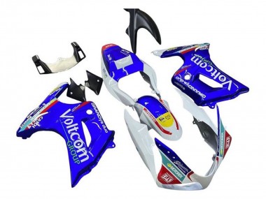 Purchase 2003-2013 White Blue Voltcom Suzuki SV650 Motorcycle Fairings UK