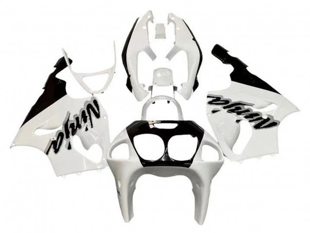 Purchase 1996-2003 White Black Kawasaki ZX7R Motorcycle Fairings UK