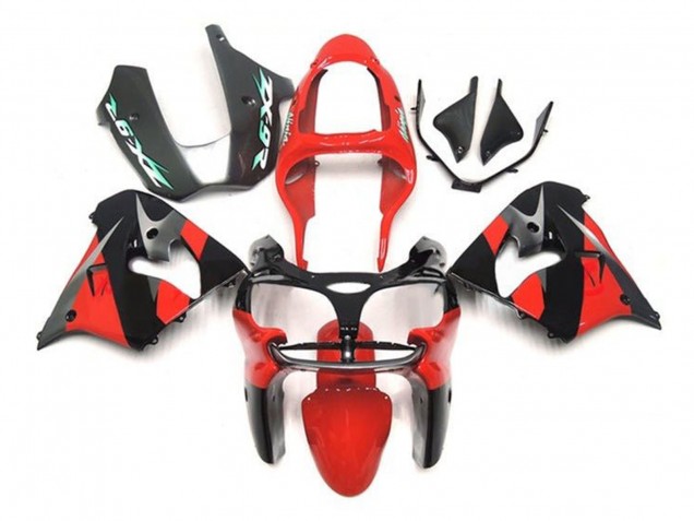 Purchase 2002-2003 Red Black Silver Kawasaki ZX9R Motorcycle Fairings UK