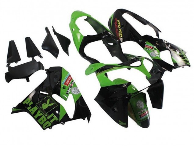 Purchase 2002-2003 Green Black Playboy Kawasaki ZX9R Motorcycle Fairings UK
