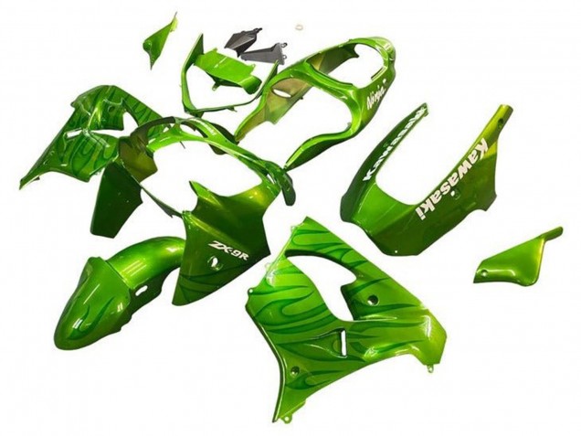 Purchase 2002-2003 Green Flame Kawasaki ZX9R Motorcycle Fairings UK