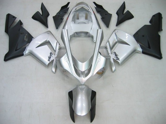 Purchase 2004-2005 Glossy Silver Matte Black Kawasaki ZX10R Motorcycle Fairings UK