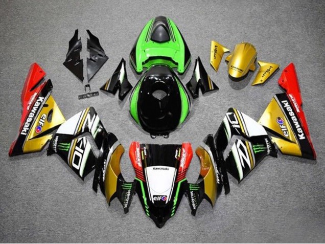 Purchase 2004-2005 Gold Black Green White Red Kawasaki ZX10R Motorcycle Fairings UK