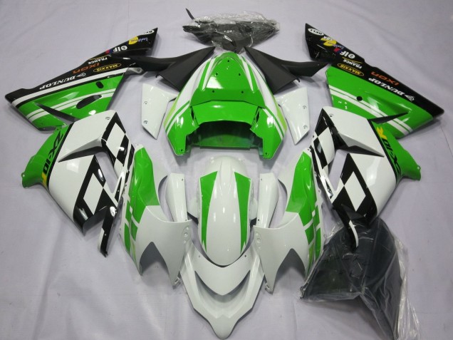 Purchase 2004-2005 White Green Kawasaki ZX10R Motorcycle Fairings UK