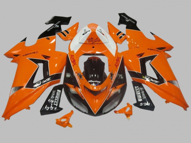 Purchase 2006-2007 Orange White Black Racing Elf Kawasaki ZX10R Motorcycle Fairing UK