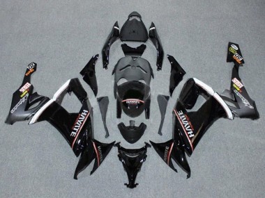 Purchase 2008-2010 Glossy Black Red White Hayate Kawasaki ZX10R Motorcycle Fairings UK