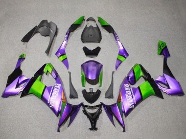 Purchase 2008-2010 Purple Green Black Evangelion Kawasaki ZX10R Motorcycle Fairings UK